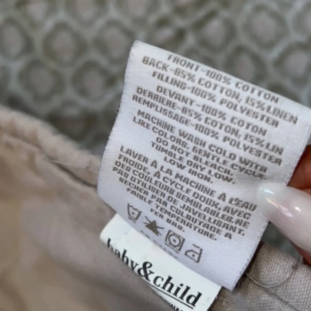 Restoration Hardware RH Pink Neutral Ikat‎ Tufted Baby Duvet Quilt Comforter